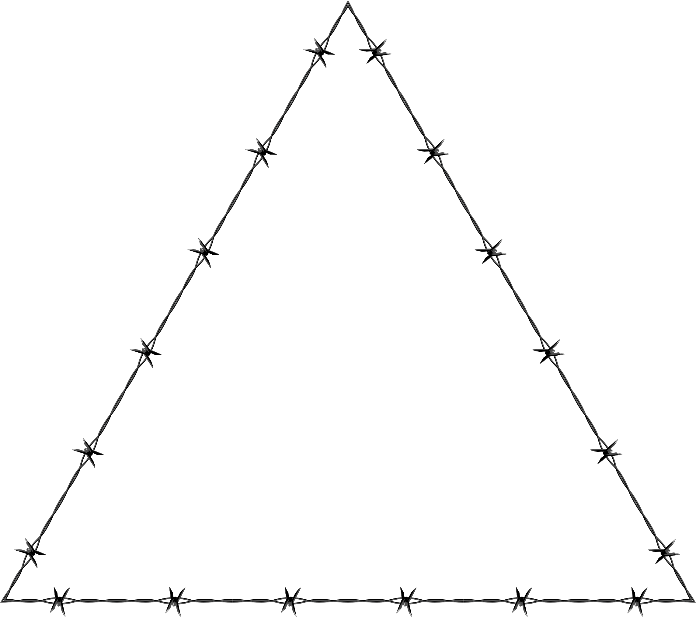 Barb Wire Clipart File - Triangle Frame Png PNG image with a transparent background, free high-resolution download