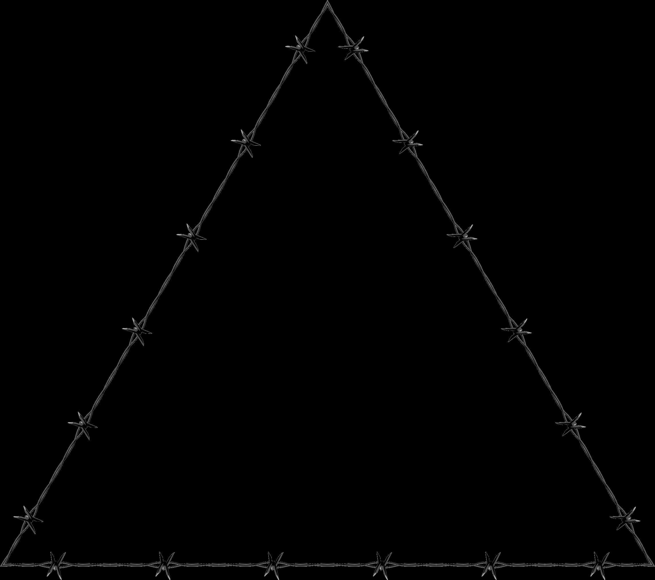 Barbed Wire Triangle Outline