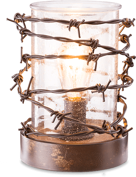 Barbed Wire Wrapped Candle Holder