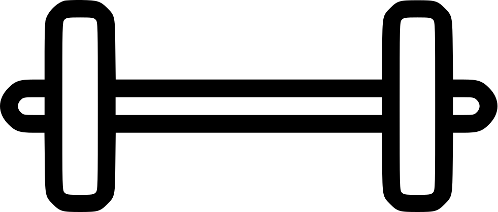 Barbell Icon Silhouette PNG with transparent background