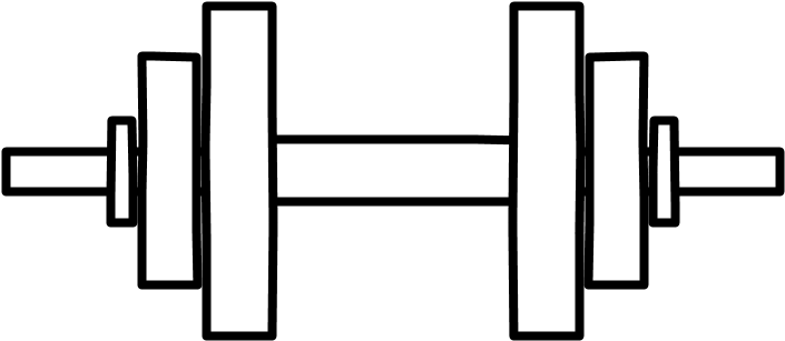 Barbell Icon Vector PNG with transparent background