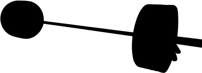 Barbell Silhouette Graphic PNG with transparent background