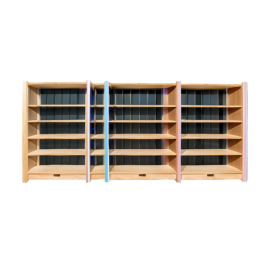 Bare Bookshelf Design Png 06272024