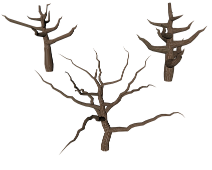 Bare Tree Branches3 D Render