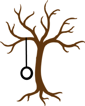 Bare Tree Silhouette PNG with transparent background