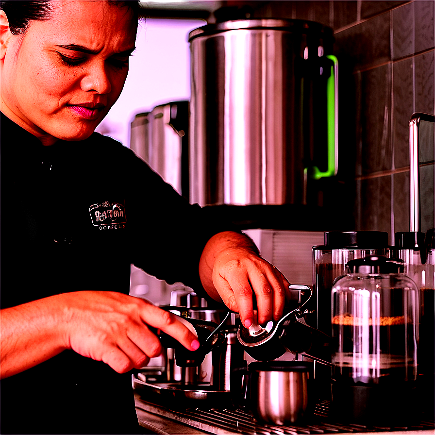 Barista Coffee Preparation Png Kcj