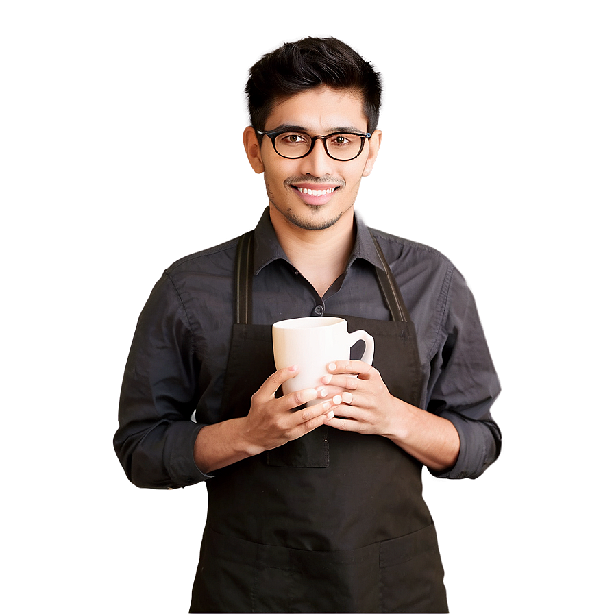 Barista With Coffee Cup Png Vyn