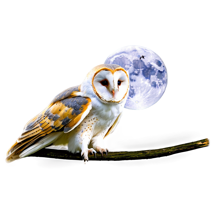 Barn Owl And Moon Png 06252024