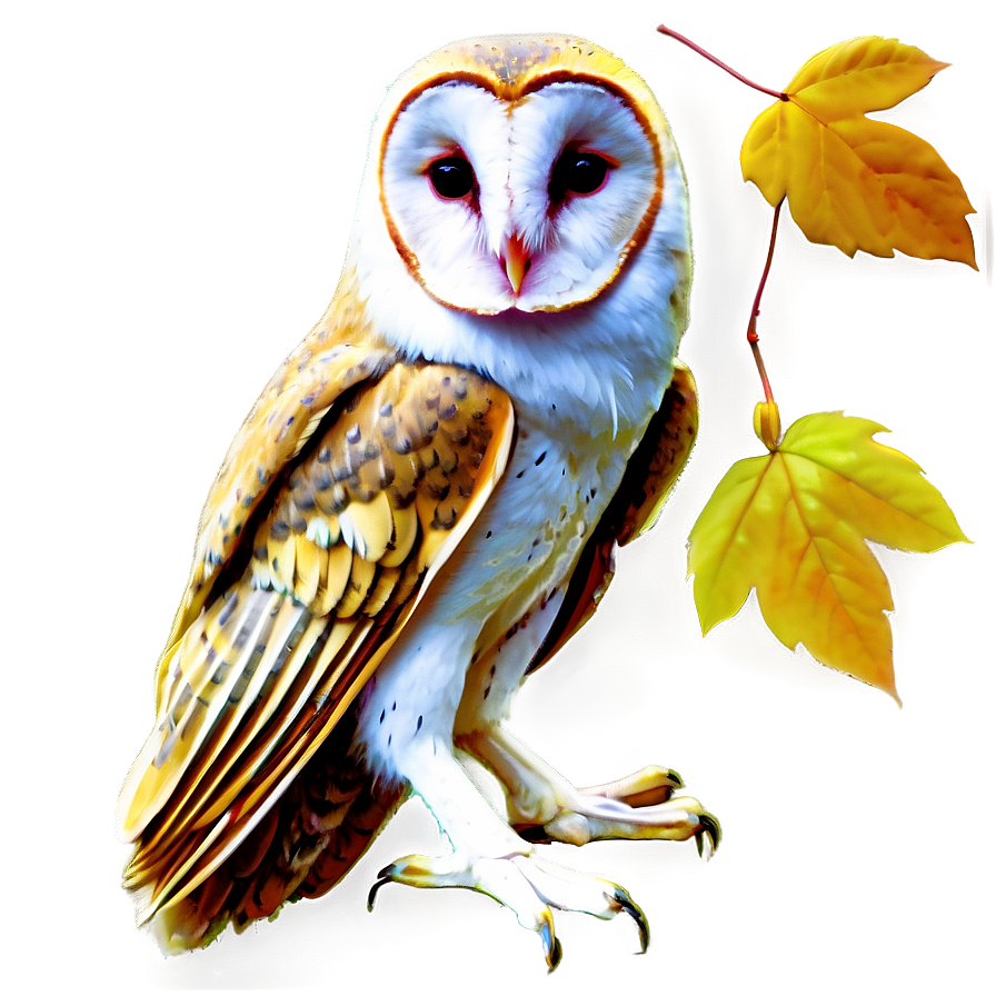 Barn Owl In Autumn Png Tds34