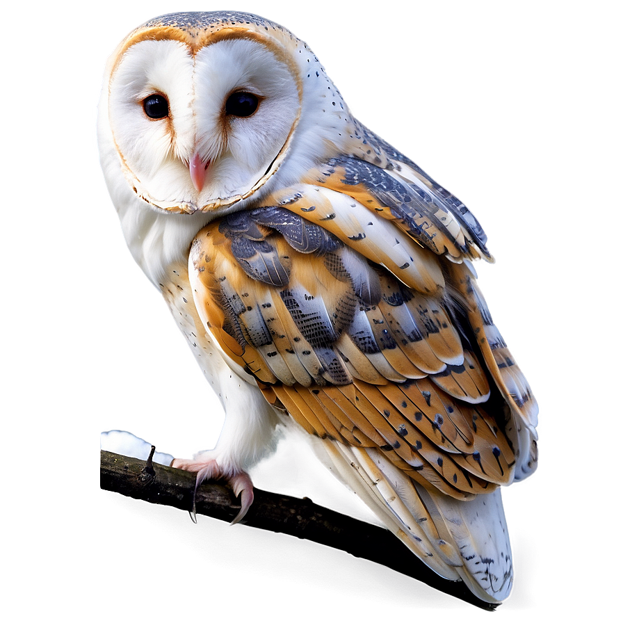 Barn Owl In Winter Setting Png 36