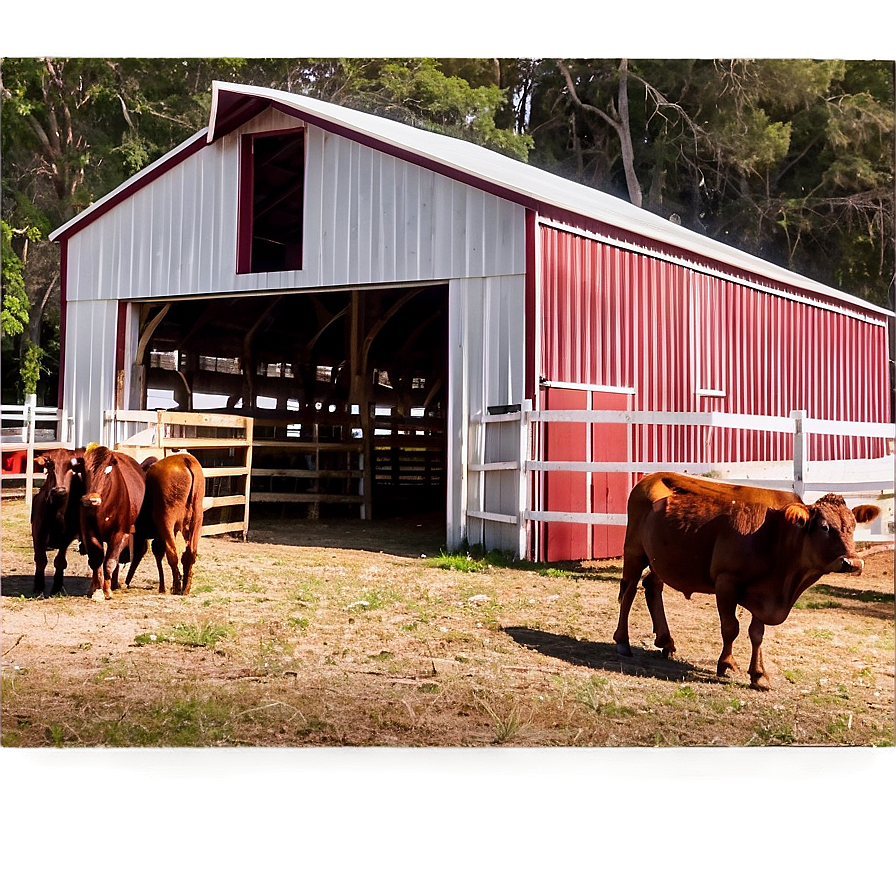 Barn With Livestock Pens Png Jhk