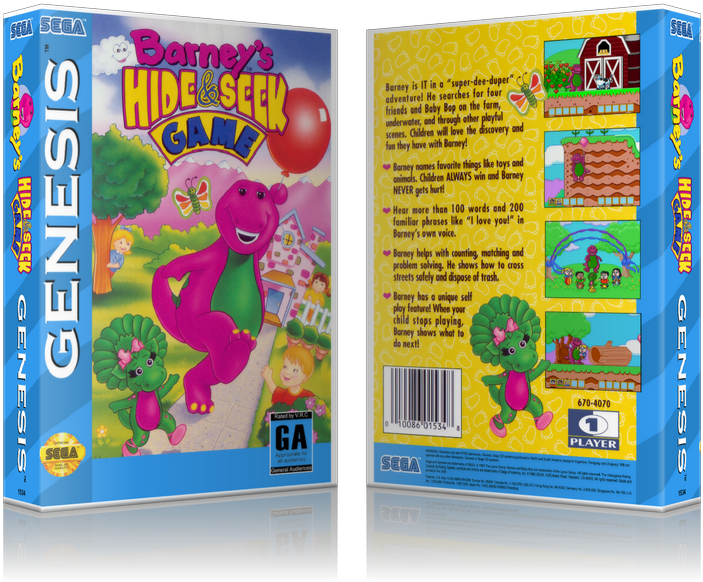 Sega Genesis Barney's Hide & Seek Game Sega Megadrive, HD Png Download PNG with transparent background