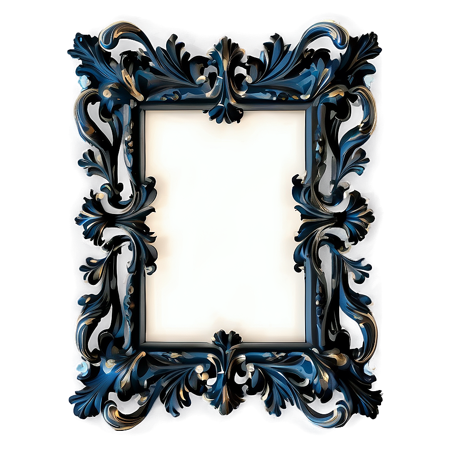 Baroque Black Frame Png Vto