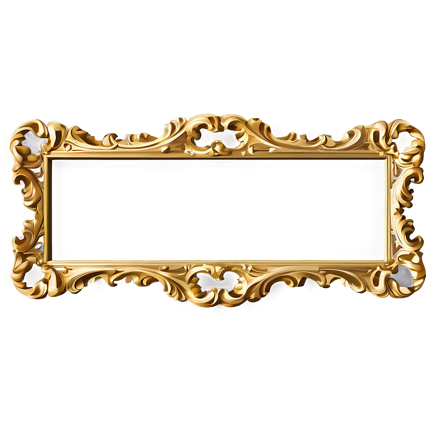 Baroque Gold Frame PNG   05042024 PNG with transparent background