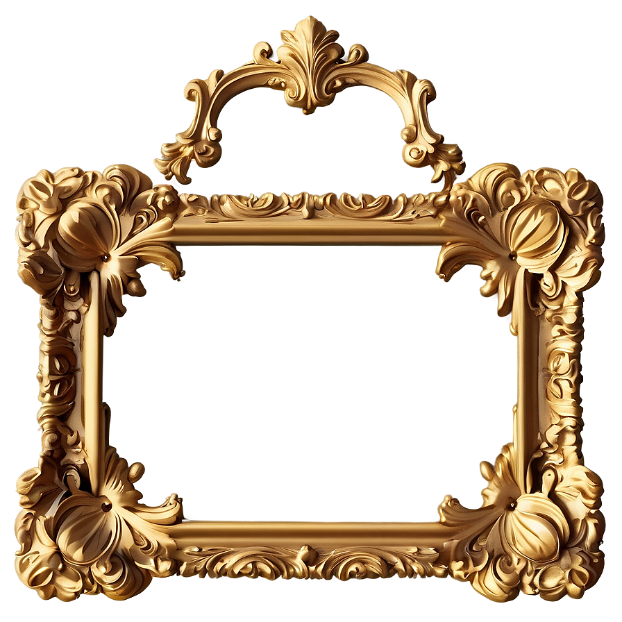 Baroque Gold Frame PNG   27 PNG image with a transparent background, free high-resolution download