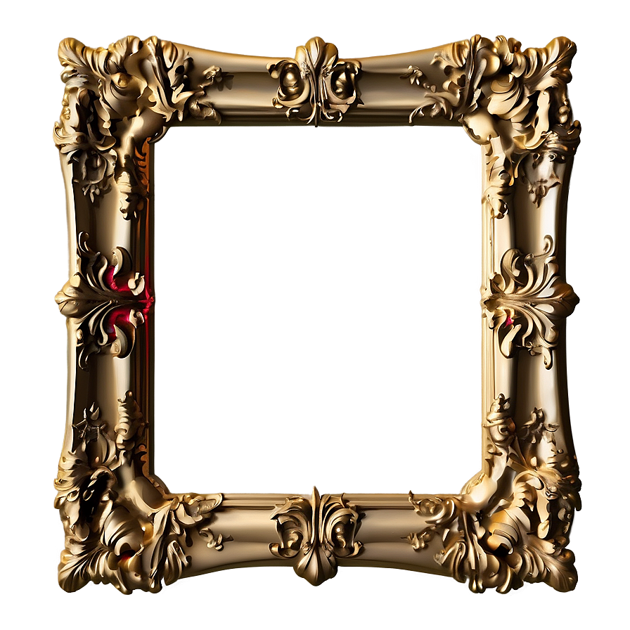 Baroque Gold Frame PNG   psc24 PNG with transparent background