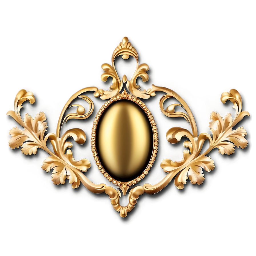 Baroque Gold Ornament Png Ikn61