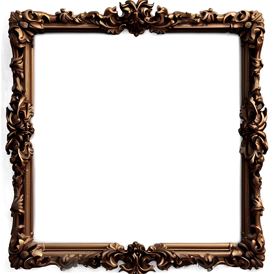 Baroque Style Picture Frame PNG 24 PNG image with a transparent background, free high-resolution download
