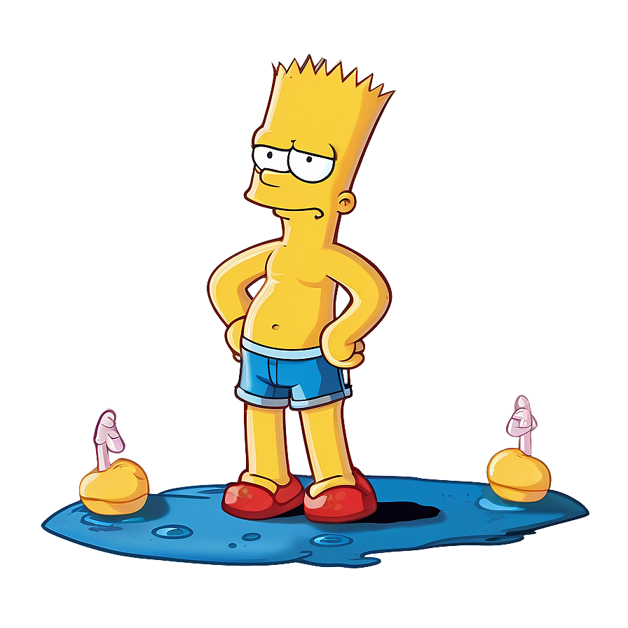 Bart Simpson At The Beach Png 06242024