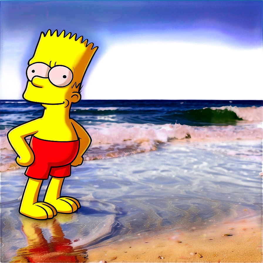 Bart Simpson At The Beach Png Lqw54