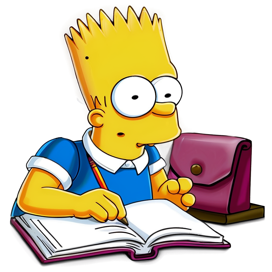 Bart Simpson Doing Homework Png 15