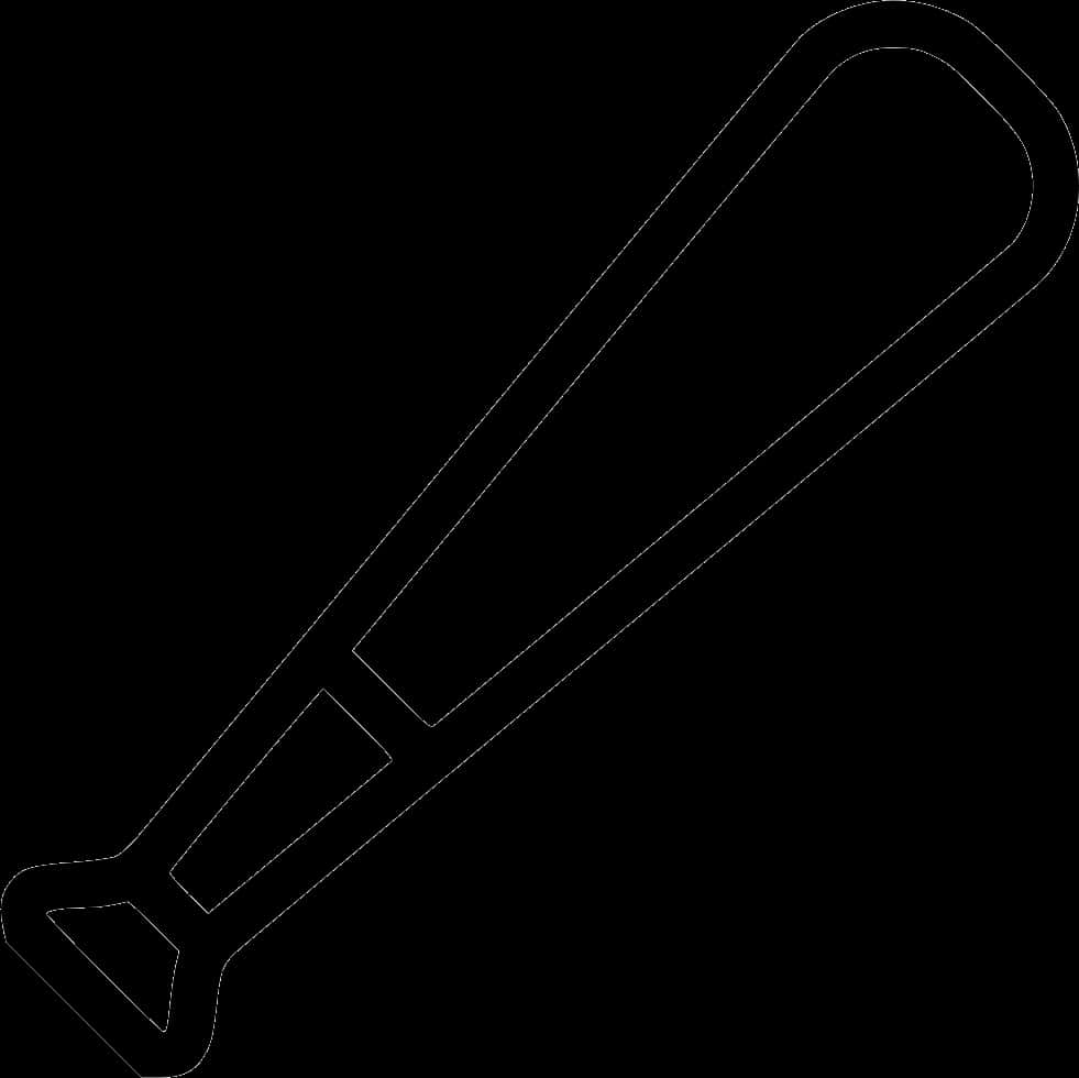Baseball Bat Outline Graphic PNG image with a transparent background, free high-resolution download