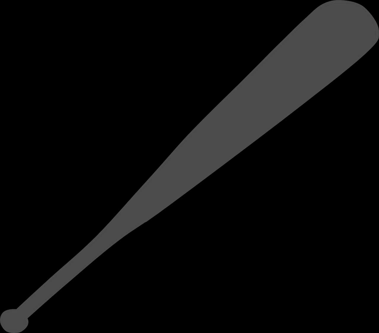 Baseball Bat Silhouette PNG image with a transparent background, free high-resolution download