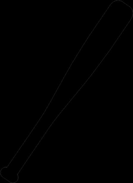 Baseball Bat Silhouette Vector PNG image with a transparent background, free high-resolution download