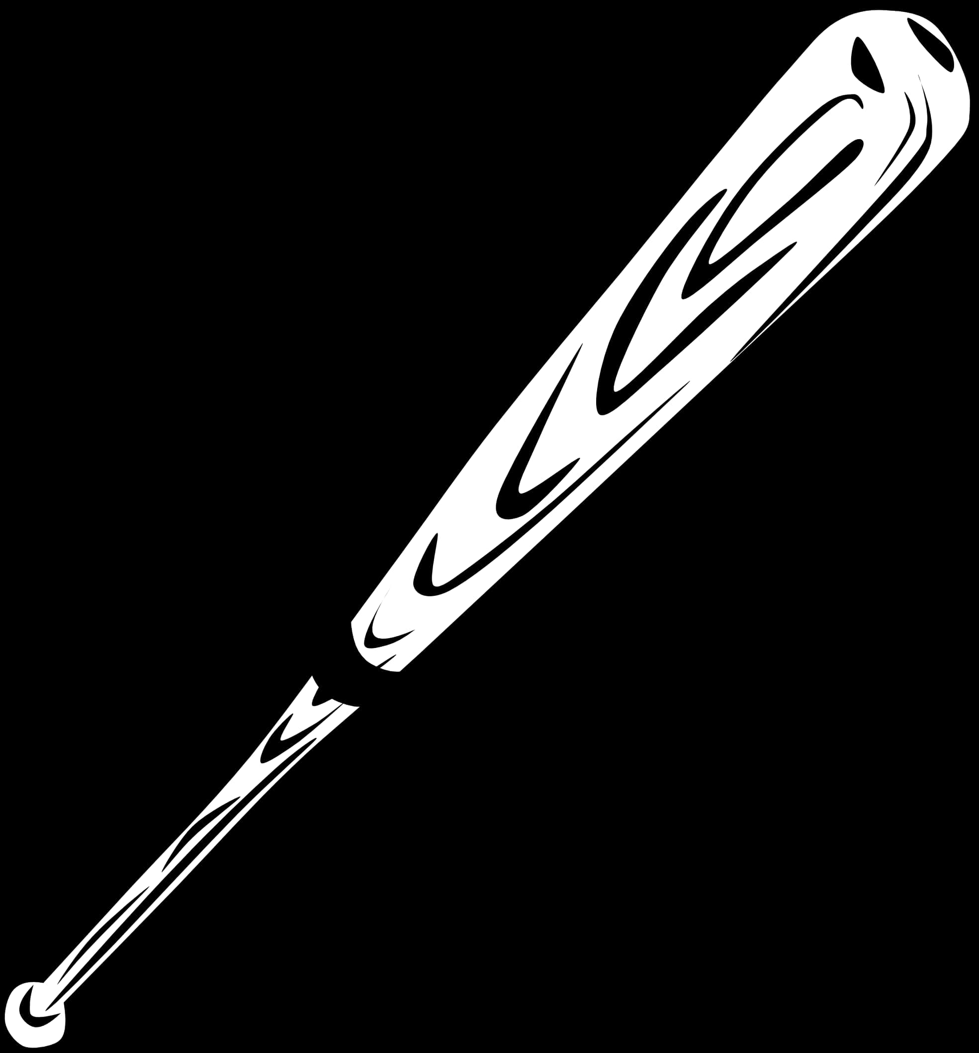 Baseball Bat Vector Art PNG with transparent background