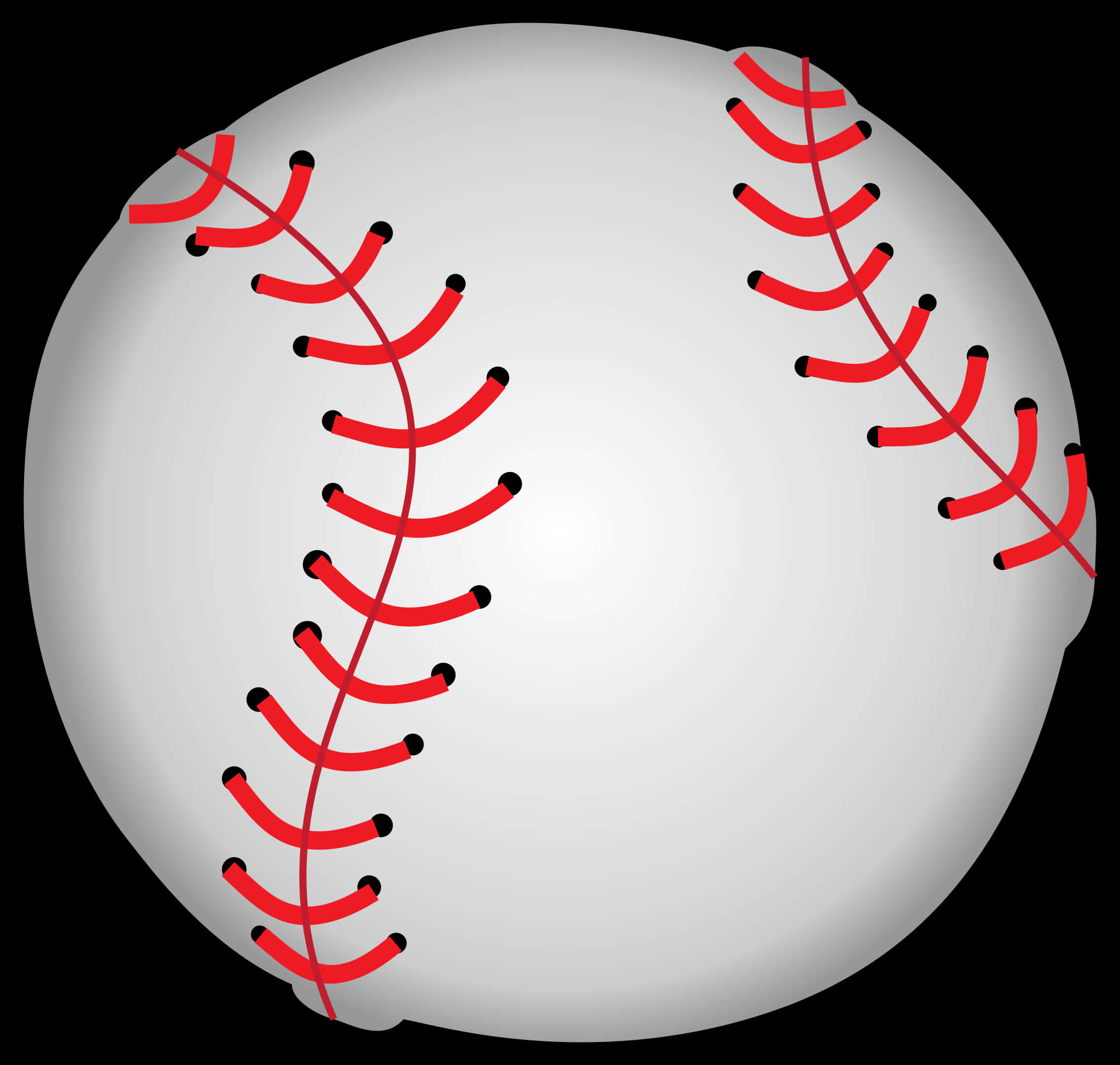 Baseball Close Up Graphic PNG with transparent background