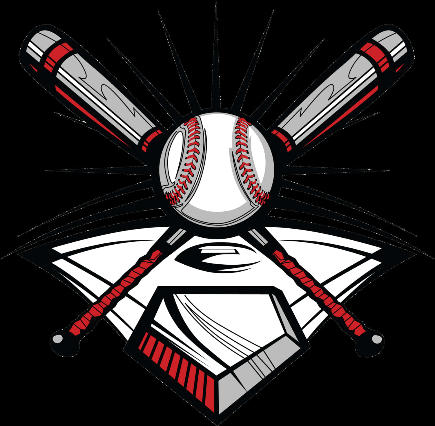 Baseball Emblem Graphic PNG with transparent background