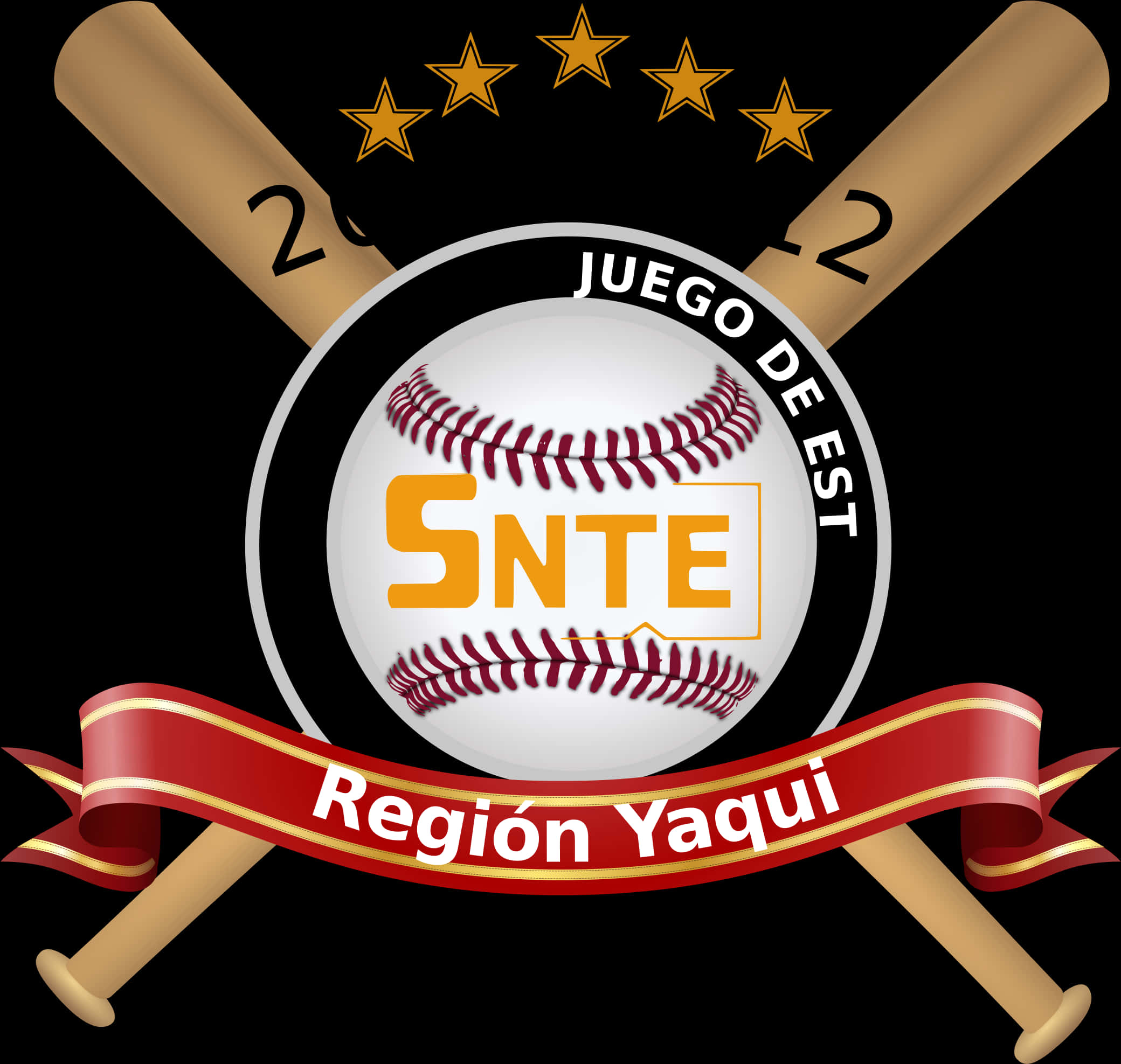 Baseball Emblem S N T E Region Yaqui PNG with transparent background