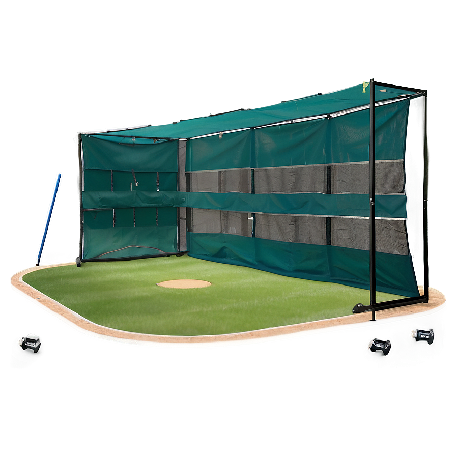 Baseball Stadium Batting Cage Setup Png 06292024