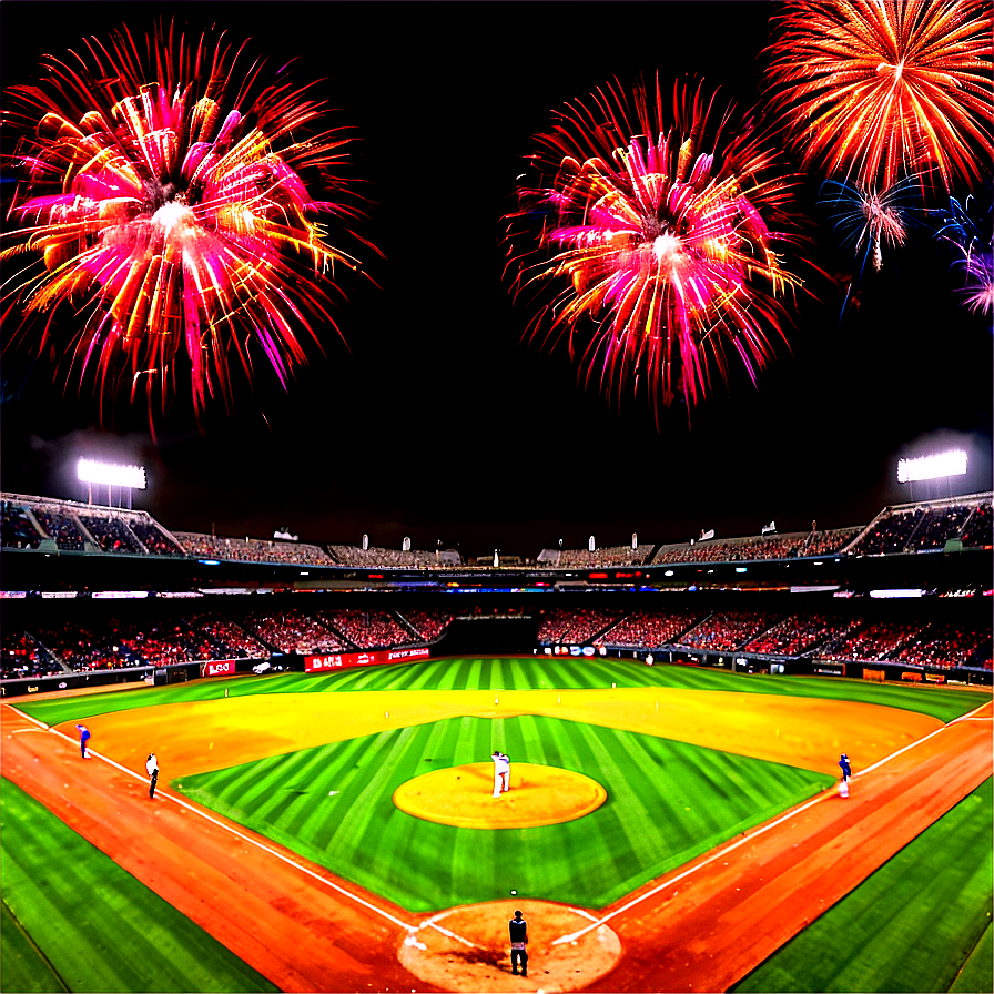 Baseball Stadium Fireworks Display Png Cuo