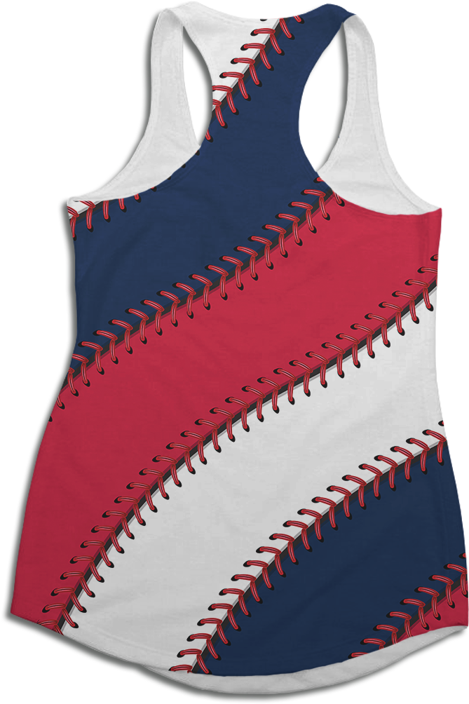 Baseball Stitch Design Tank Top