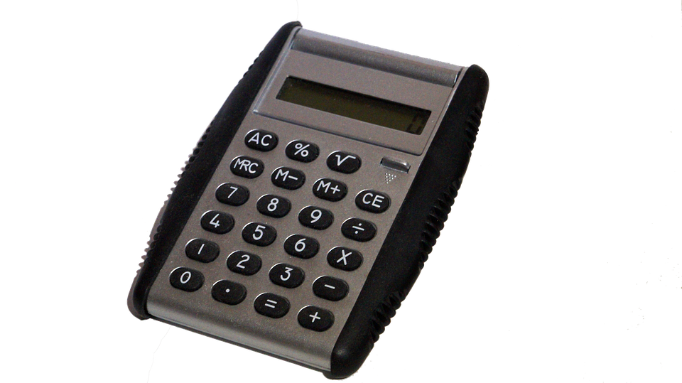 Basic Black Calculator PNG with transparent background