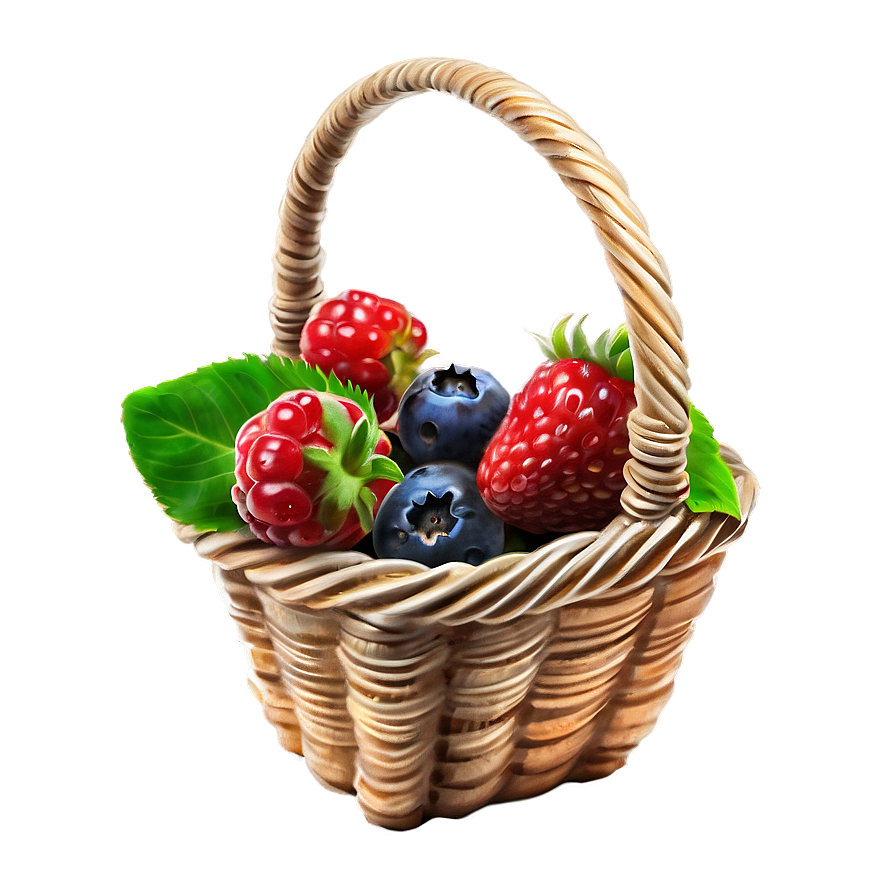 Basket Of Berries Png Dxs99