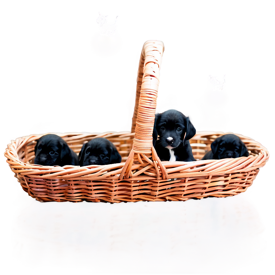 Basket Of Puppies Png 54