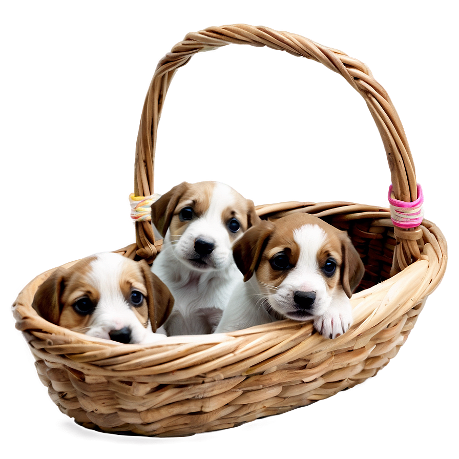 Basket Of Puppies Png Ueb39