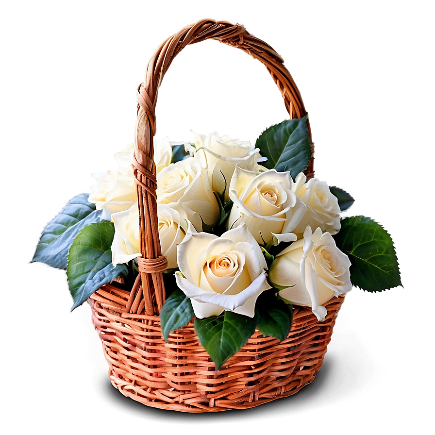 Basket Of Roses Png 05242024