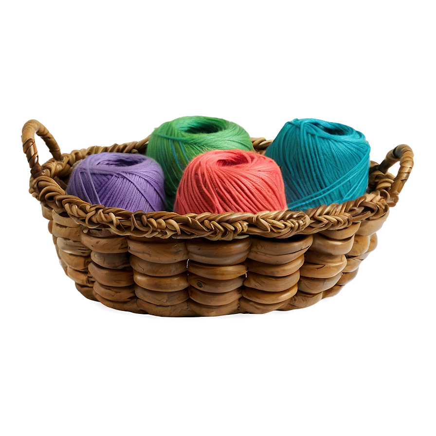 Basket Of Yarn Png 05242024