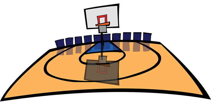 Basketball Court Illustration PNG with transparent background