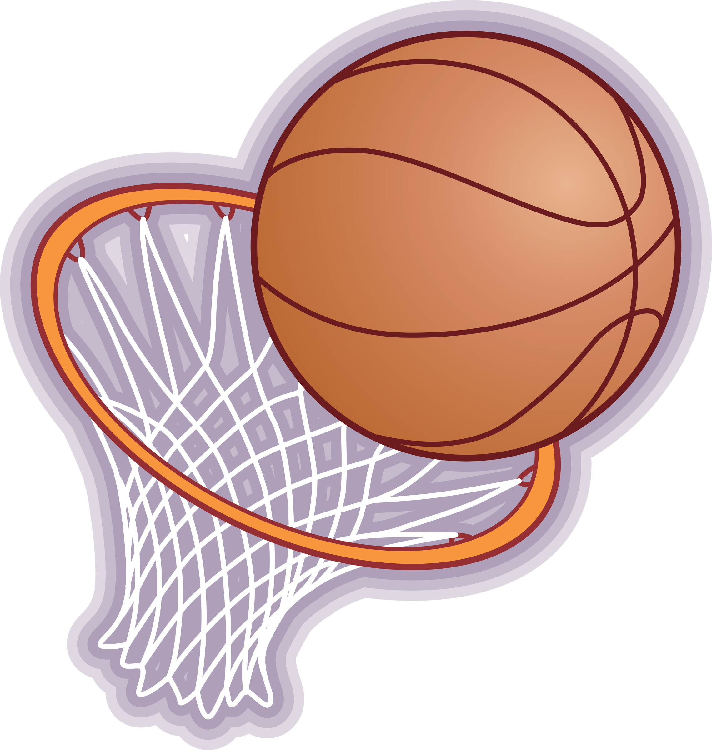 Transparent Basketball Net Clipart - Cartoon Basketball Hoop, HD Png Download PNG with transparent background