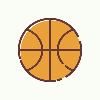 Basketball Icon Graphic PNG with transparent background