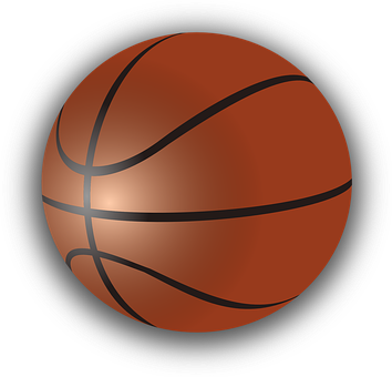 Basketball Iconon Black Background PNG with transparent background