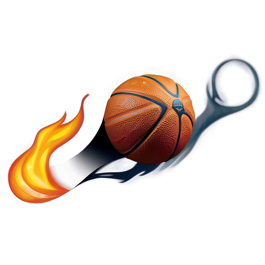 Basketball On Fire Png 04302024