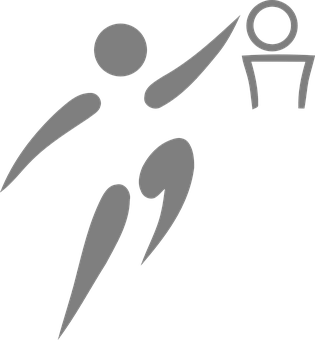Basketball Pictogram Dunking Player PNG with transparent background