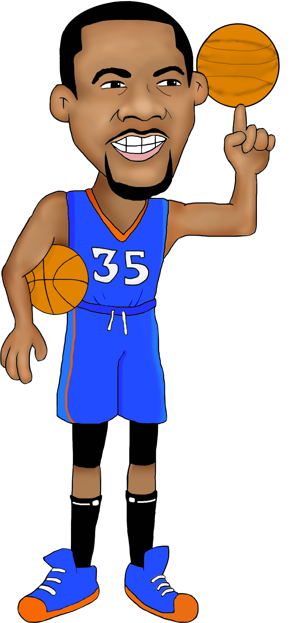 Basketball Player Cartoon Spinning Ball.png