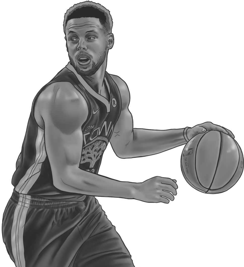 Basketball Player In Action Illustration