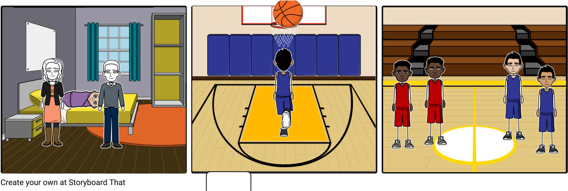 Basketball Player Journey Comic Strip